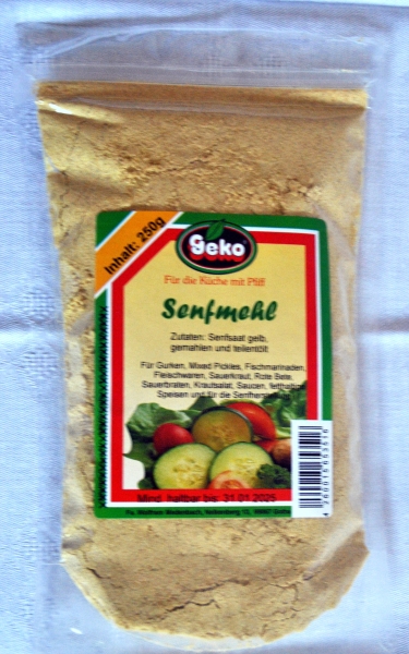Senfmehl, gelb - Senfpulver 250g - Senfsaat, gemahlen von GEKO® # 5413